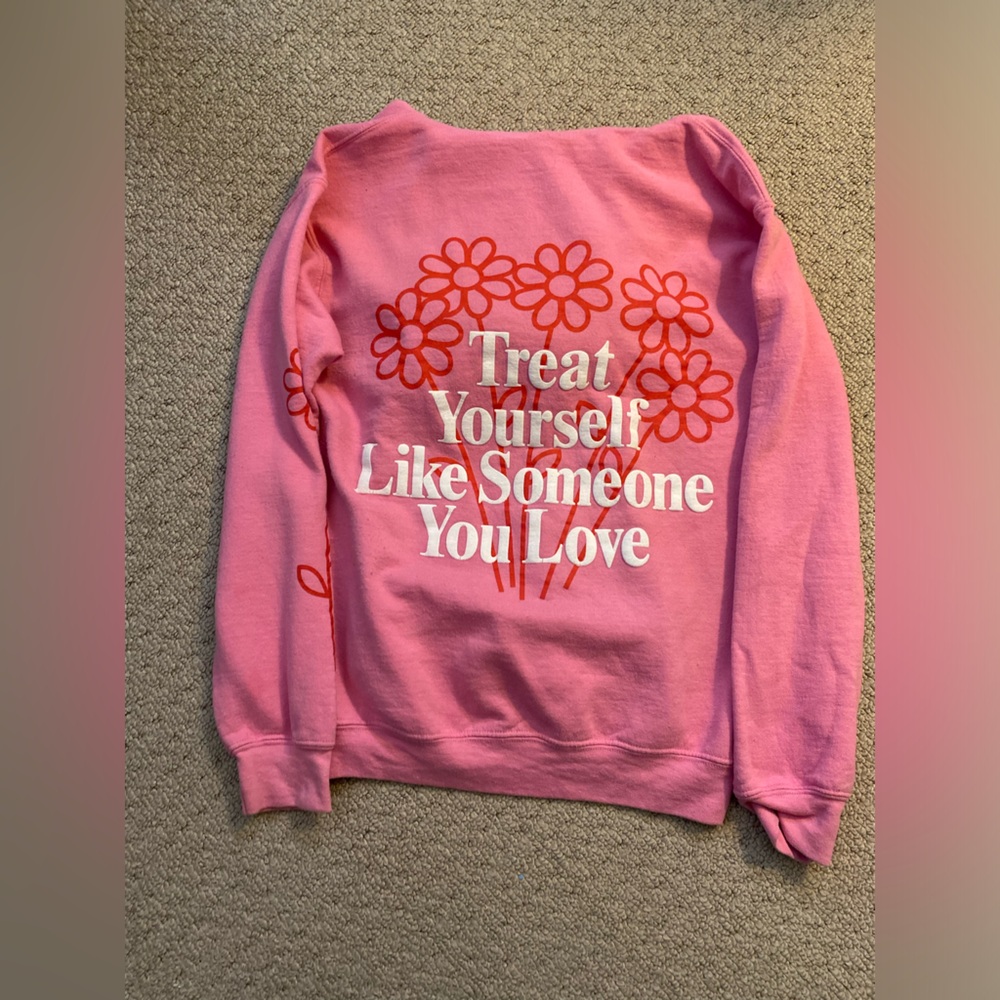 Something bigger treat yourself like someone you love hoodie. By Spencer barbosa